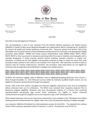 New Jersey Medicaid Primary Care Physician Self-Attestation Form