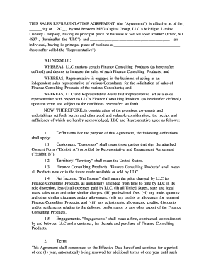 Sales Representative Agreement