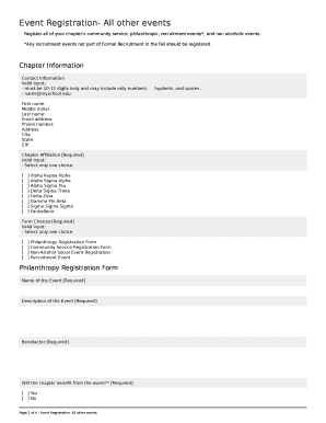 Panhellenic Event Registration Form