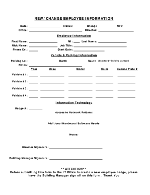 New Employee Information Form