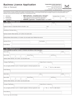 Business Licence Application
