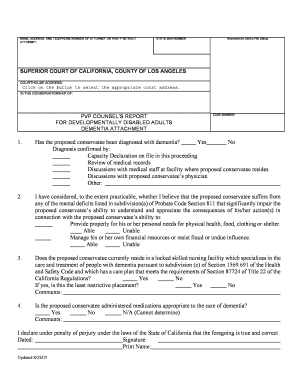 California Conservatorship Counsel Report