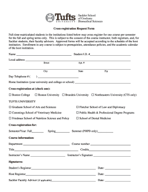 Cross-Registration Request Form