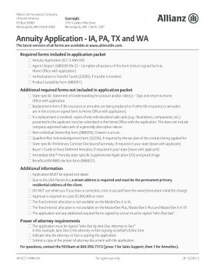 Annuity Application Form