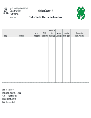 Trick or Treat So Others Can Eat Report Form