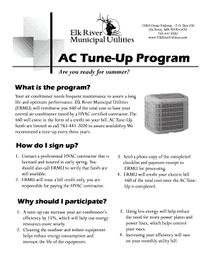 Elk River AC Tune-Up Program