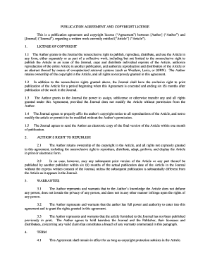 Publication Agreement and Copyright License