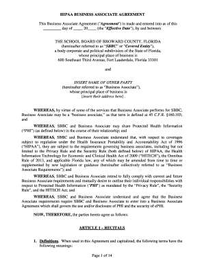 HIPAA Business Associate Agreement