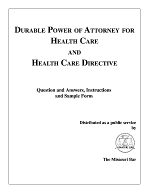 Durable Power of Attorney for Health Care and Health Care Directive