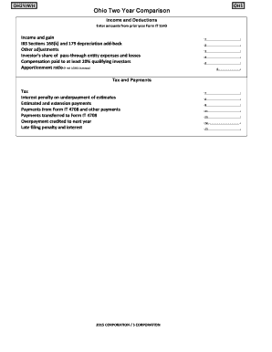 Ohio Two Year Comparison Form
