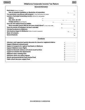 Oklahoma Corporation Tax Forms