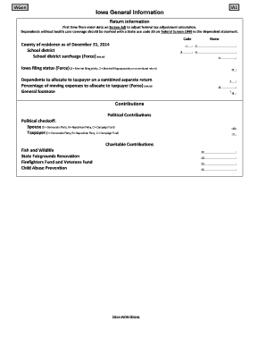 Iowa Individual Tax Form IA1