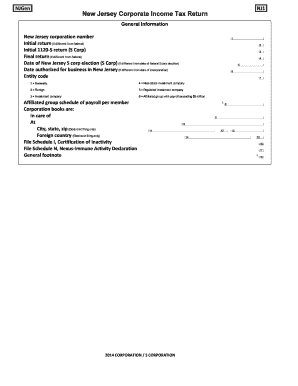New Jersey Corporation Tax Forms