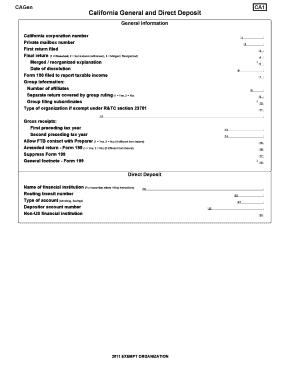 California Exempt Organization Tax Forms