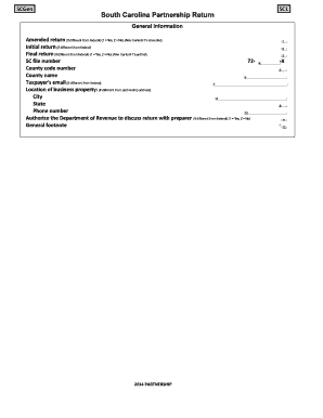 South Carolina Partnership Tax Form