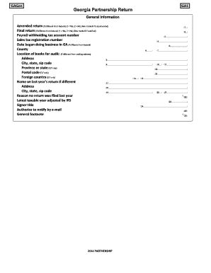 Georgia Partnership Tax Forms