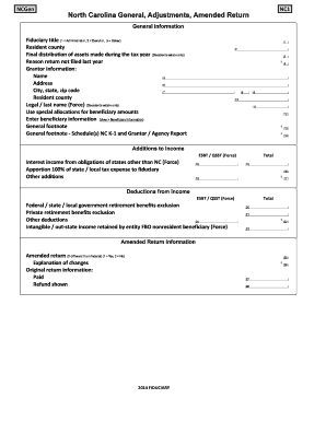 North Carolina Fiduciary Tax Forms