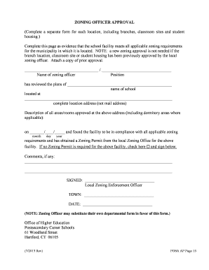 Zoning Officer Approval Form