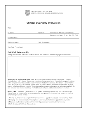 Clinical Quarterly Evaluation Form