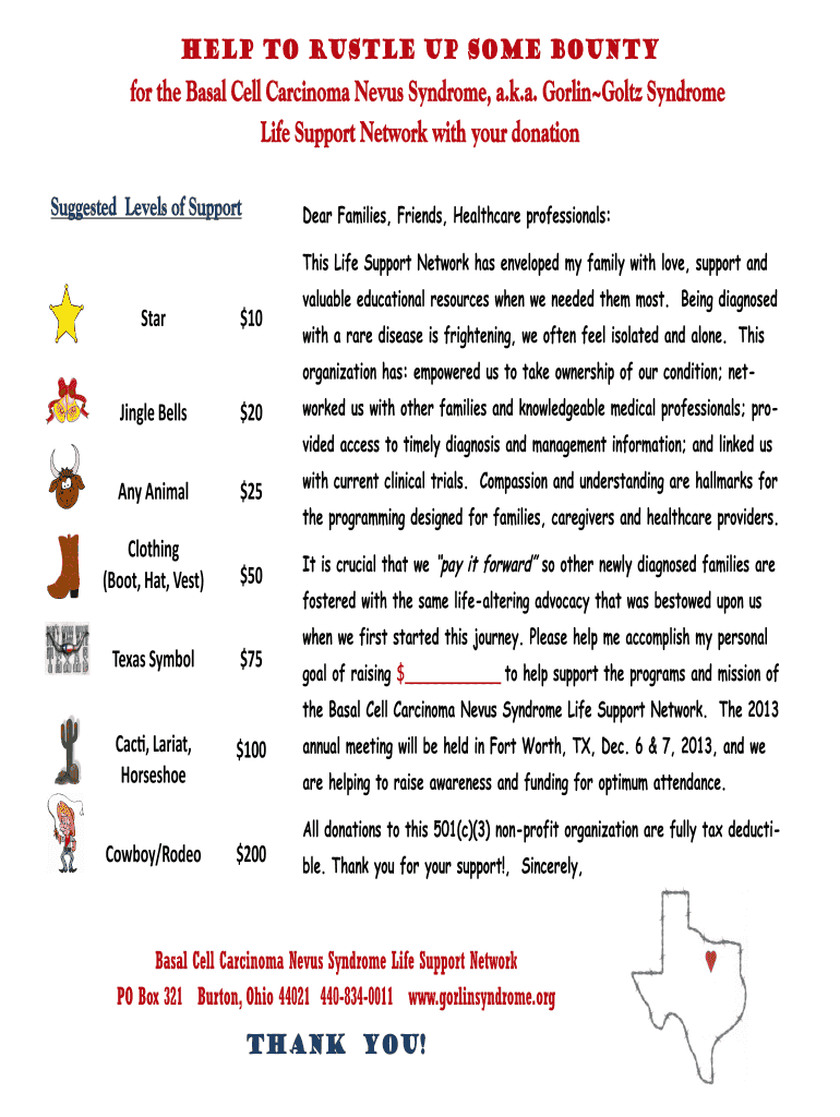 Fillable Online For the Basal Cell Carcinoma Nevus Syndrome aka Gorlin