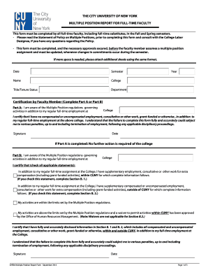 CUNY Multiple Position Report Form