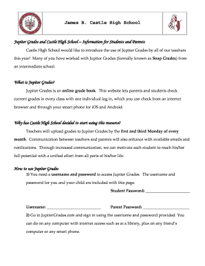 Jupiter Grades Parent and Student Agreement