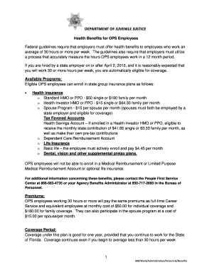 Florida OPS Employee Health Benefits Application