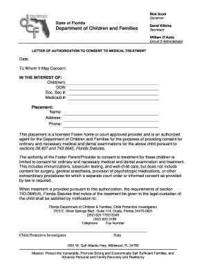 medical consent letters