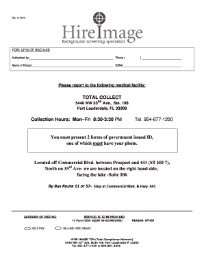 Drug Testing Service Authorization Form