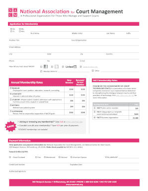 NACM Membership Application