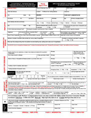 Employer’s Report of Industrial Injury or Occupational Disease