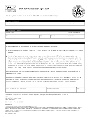 Utah AGC Participation Agreement