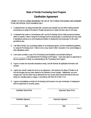 Florida Purchasing Card Program Agreement