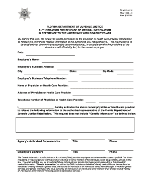 Florida Medical Information Release Form