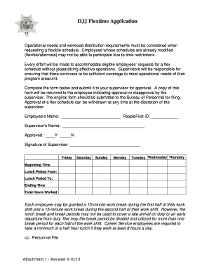 DJJ Flextime Application Form