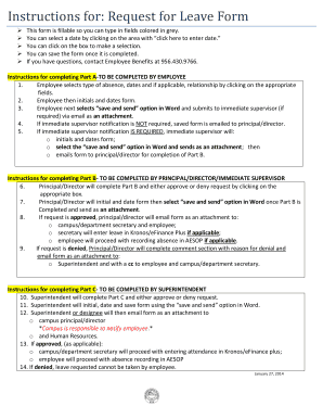 Request for Leave Form