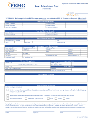 TPO LE Disclosure Request Form