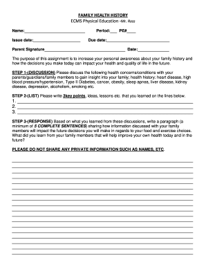 Family Health History Assignment