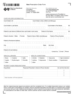 New Prescription Order Form