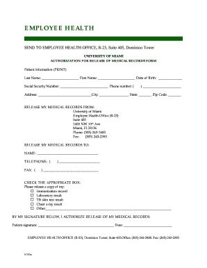 Authorization for Release of Medical Records