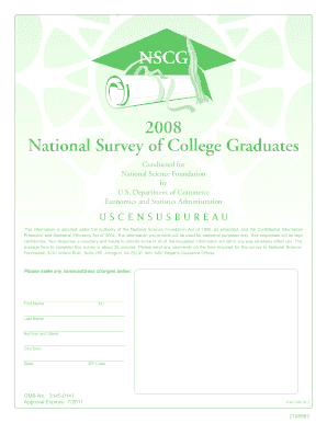 National Survey of College Graduates Form
