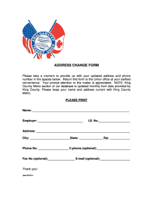 Address Change Form