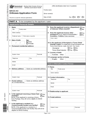 Medical Aids Subsidy Scheme Orthoses Application