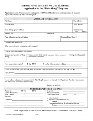 Fillable Online ALAMEDA FIRE DEPARTMENT Fax Email Print - pdfFiller