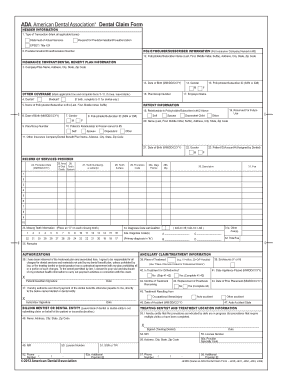 Dental Claim Form