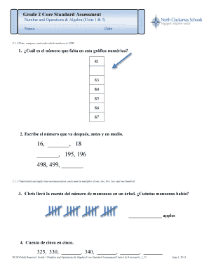 Evaluación de los estándares principales de segundo grado