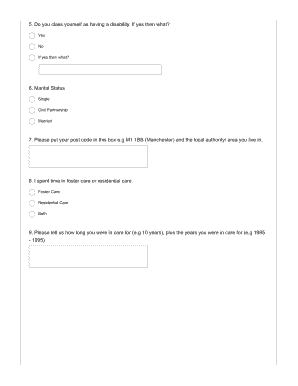 Care Leavers Health Needs Survey