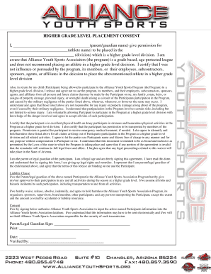 Higher Grade Level Placement Consent