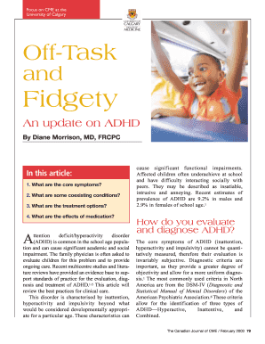 ADHD Evaluation and Diagnosis Form
