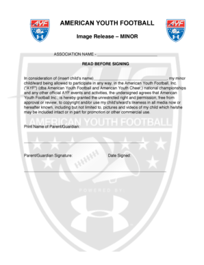 Fillable Online AMERICAN YOUTH FOOTBALL - Amazon Web Services Fax Email